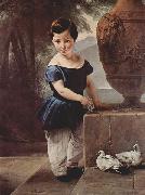 Francesco Hayez Portrait of Don Giulio Vigoni as a Child oil painting